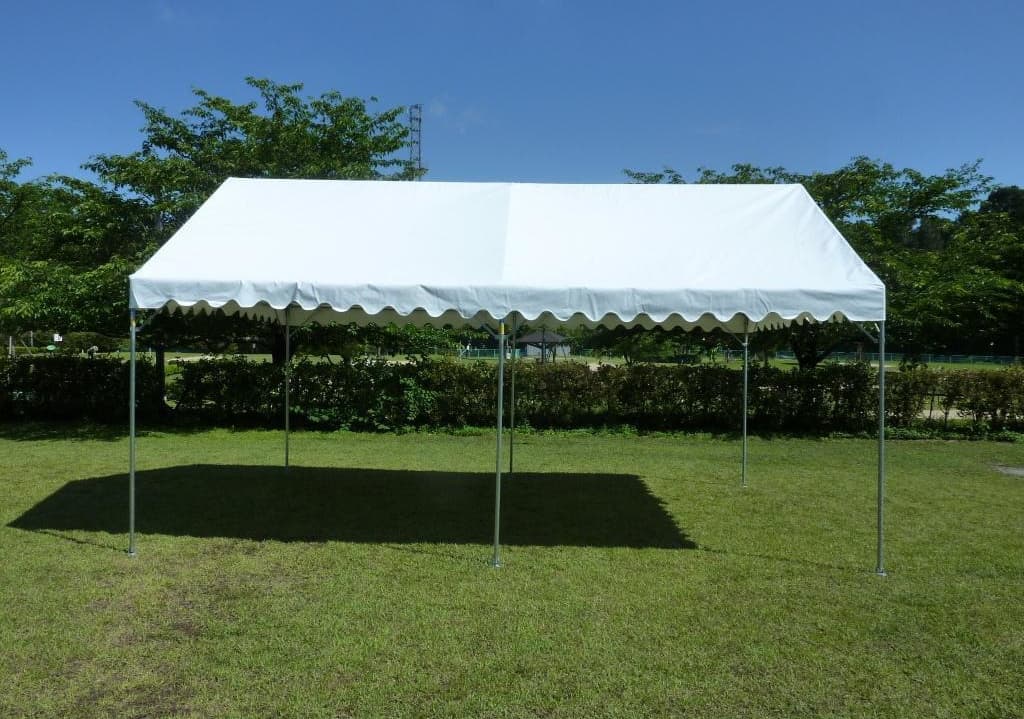 白いパイプテント