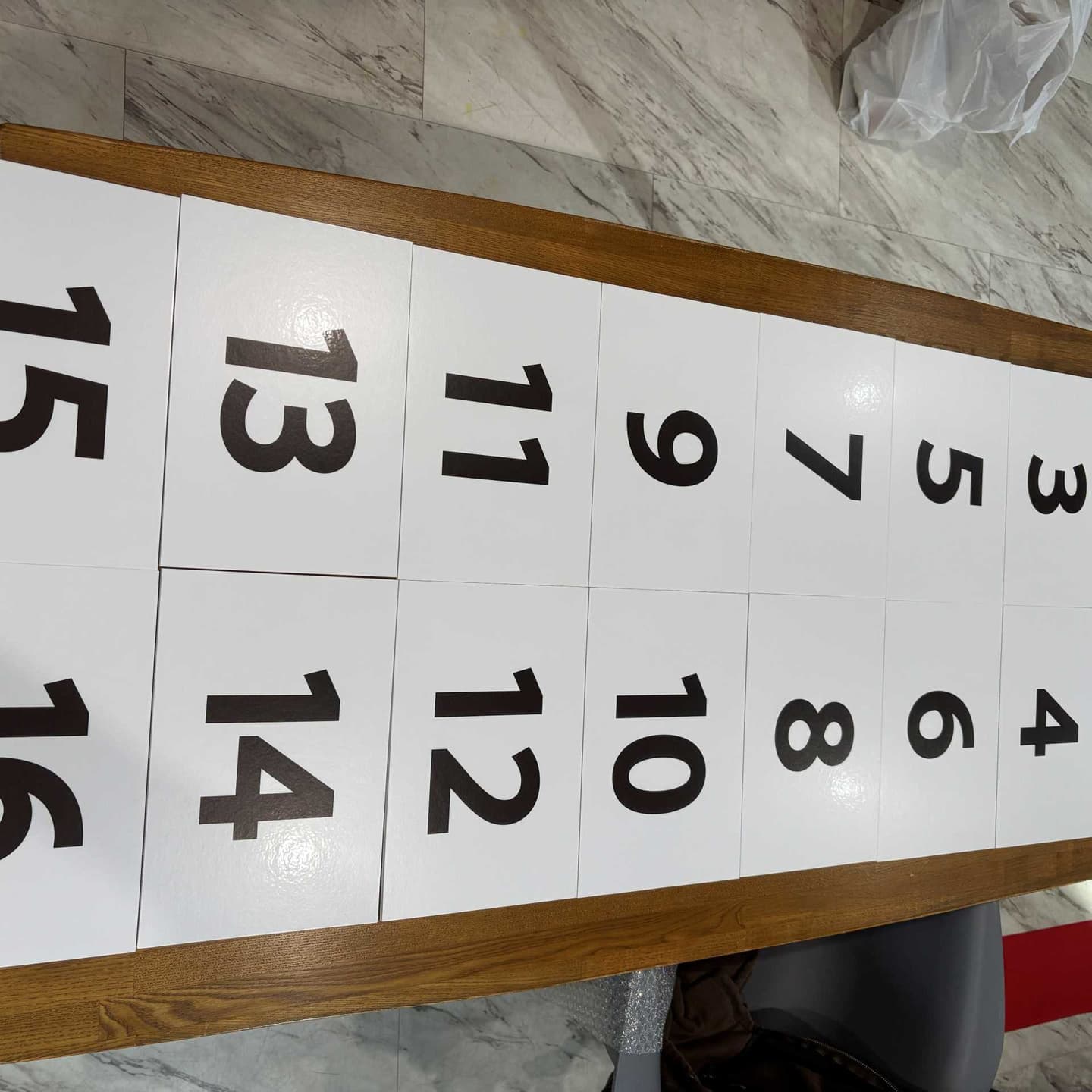 数字のプレート